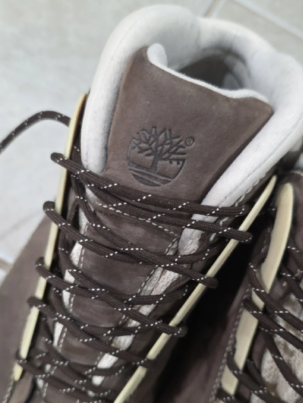 Timberland Men's Taupe Suede Lace-Up Outdoor Boots, Size 10M - Genuine leather
